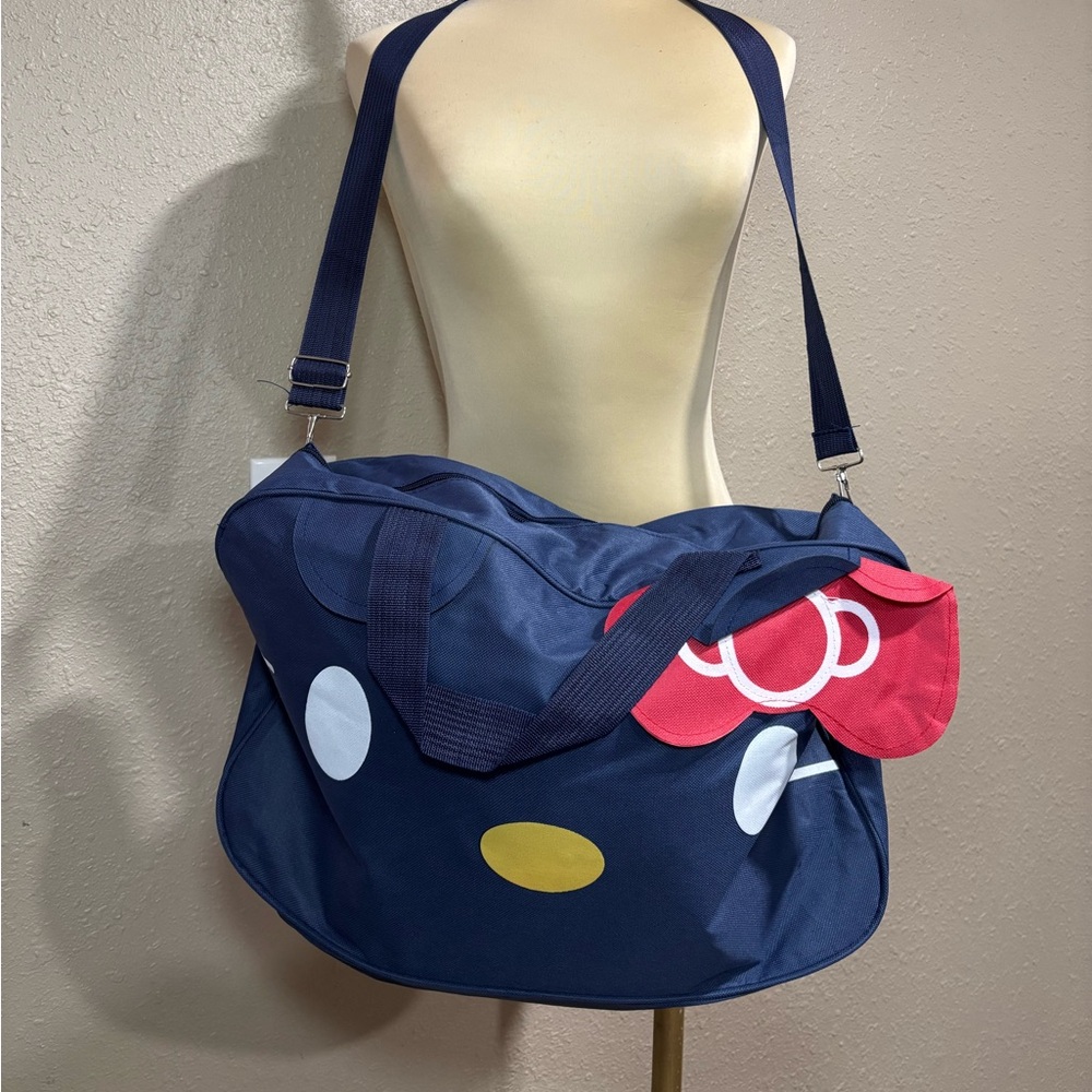 Hello Kitty Navy Blue Shoulder Duffel Bag